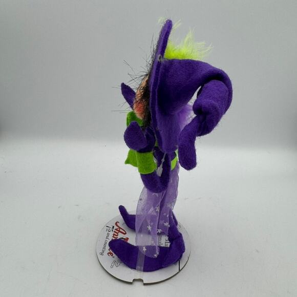 Annalee 2019 Witch Elf Doll 9" Limited Edition Halloween Poseable Felt Figure - Picture 2 of 6